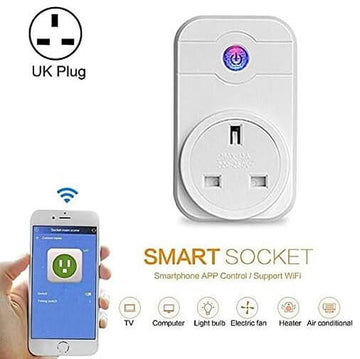 WiFi Smart Socket (Pack of 2) 10A UK Plug, iOS Android App Remote Compatible with Alexa, Google Home, IFTTT Control for Home Automation - Imported from UK